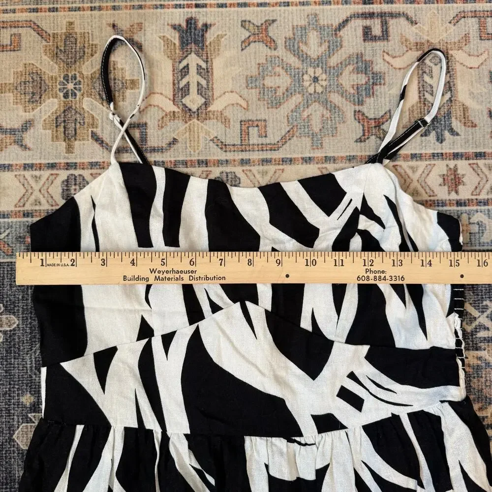 Rachel Zoe Geometric MIDI Dress Black & White Women’s Size Medium - Picture 12 of 12